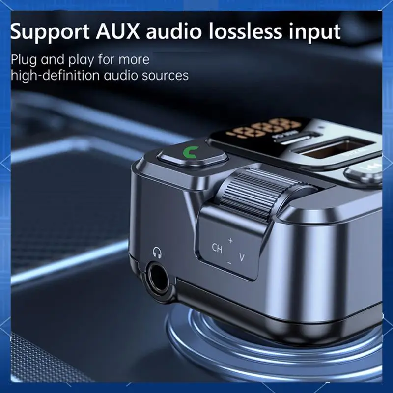 Car FM Transmitter Modualator Bluetooth Car MP3 Player USB Type C PD30W Car Charger Handsfree