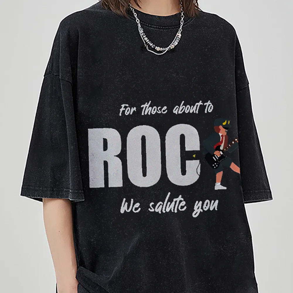 เสื้อยืดสตรีทฮิปฮอปพิมพ์ลายตัวอักษรบริสุทธิ์ทรงหลวมโอเวอร์ไซส์ผ้าคอตตอนซักแขนสั้นใส่สบายเรียบง่ายแนวสตรีทร็อค