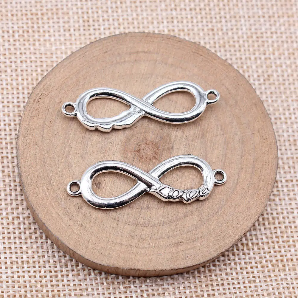 

Couple Pendants LOVE Infinity Symbol Connector Jewelry For Woman 40x13mm 10pcs