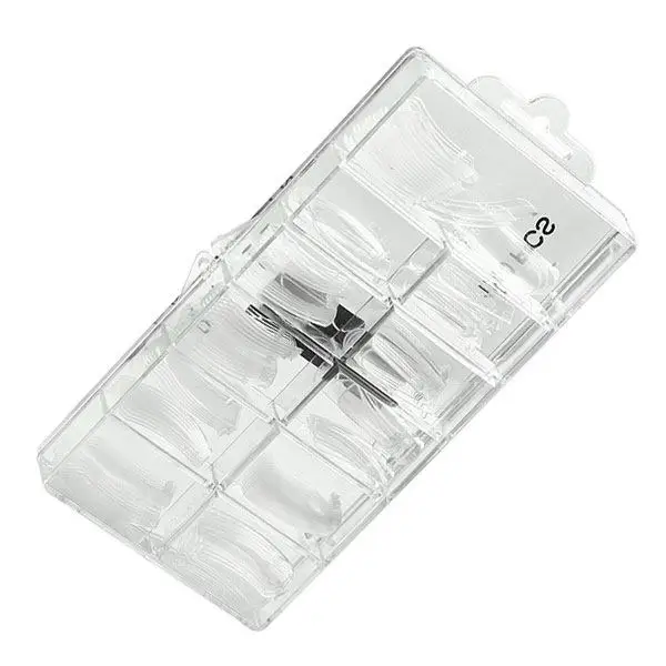 100Pcs Nail Art Forms Transparent Flexible for Uv Gel Acrylic Nails Salon Grade Nail Extension Templates DIY Manicure Kit