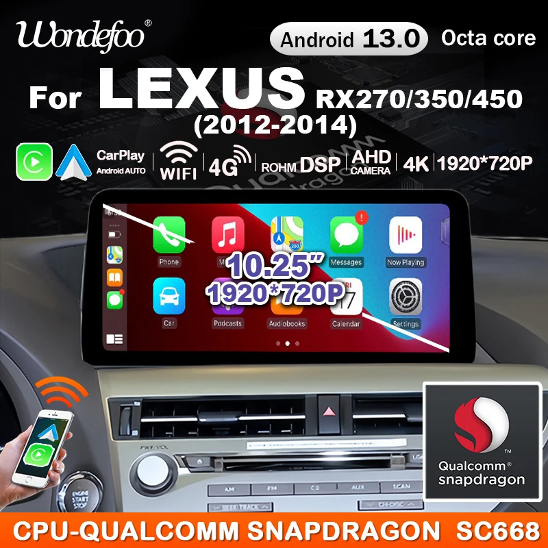 Qualcomm Snapdragon Android 13 Auto Carplay 10.25