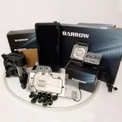 Barrow Water Cooling Kits Hose + Radiator + CPU Block + GPU Block + Pump + Reservoir use for AM3 AM4 + Intel 115X 2011 Soft Kit