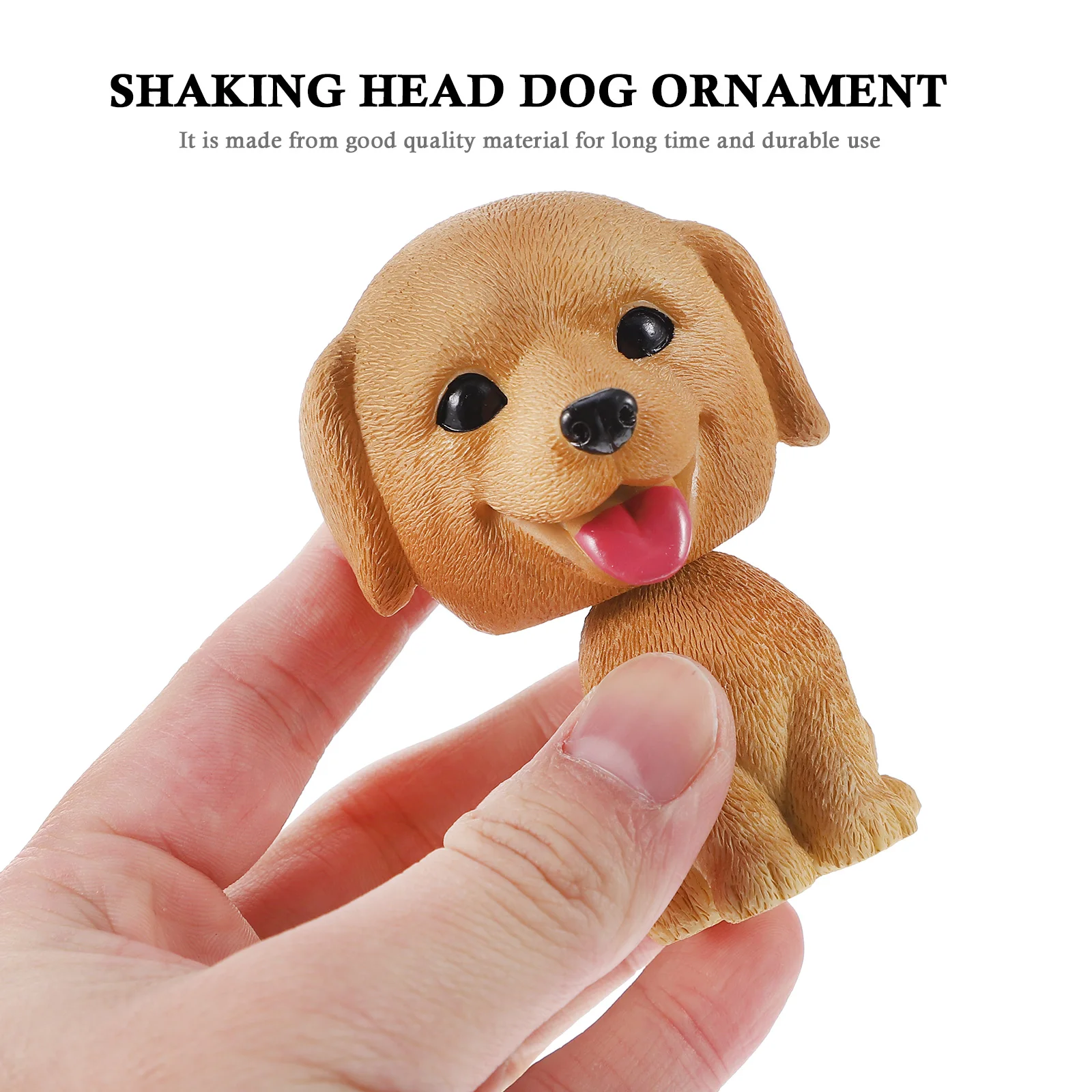 

Charming Puppy Adornment High Quality Resin Dog Statue for Car Dashboard Desktop Cake Topper Home Decor Gift Car Dog Ornament