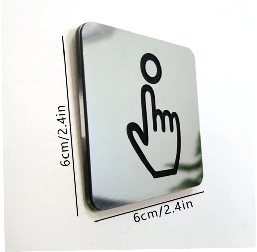 Doorbell Sign Ring Plaque Home Supplies Waterproof Long-lasting Acrylic Thin Decorative Compact Size Notice Signs