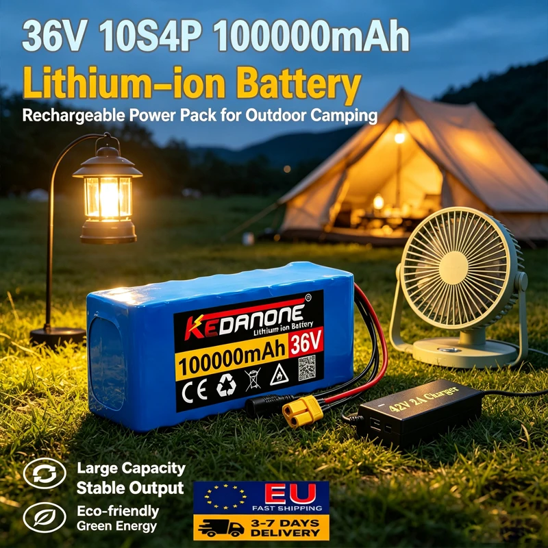 10S4P 36V 100000mAh Elektroroller Lithium-Akku 18650 Akkupack 36V 100Ah Elektroroller Elektroroller-Akku 36V