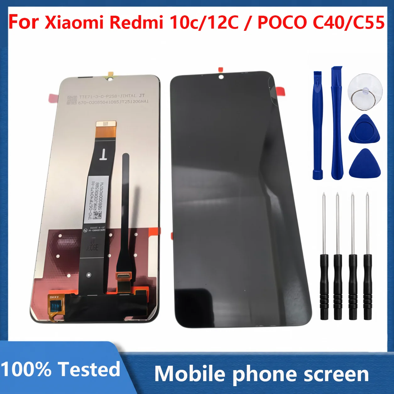 100% Test 6.71'' For Xiaomi Redmi 10c/12C / POCO C40/C55 LCD Display Screen Touch Digitizer Repacement Parts