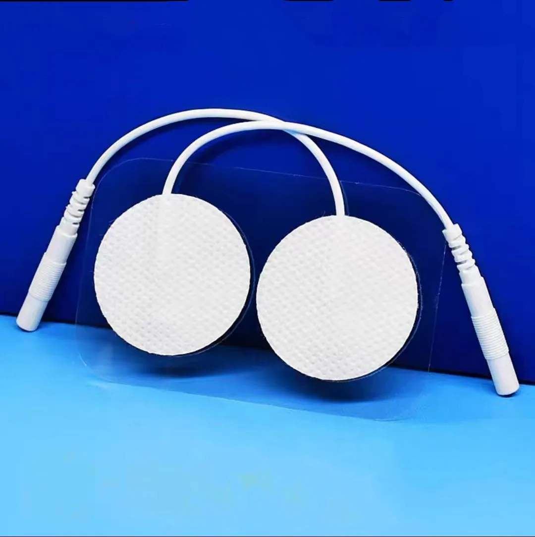 

100Pcs 3cm Reusable Self Adhesive Tens Electrode Pads For EMS Muscle Nerve Stimulator Electric Physiotherapy Massager 2mm plug