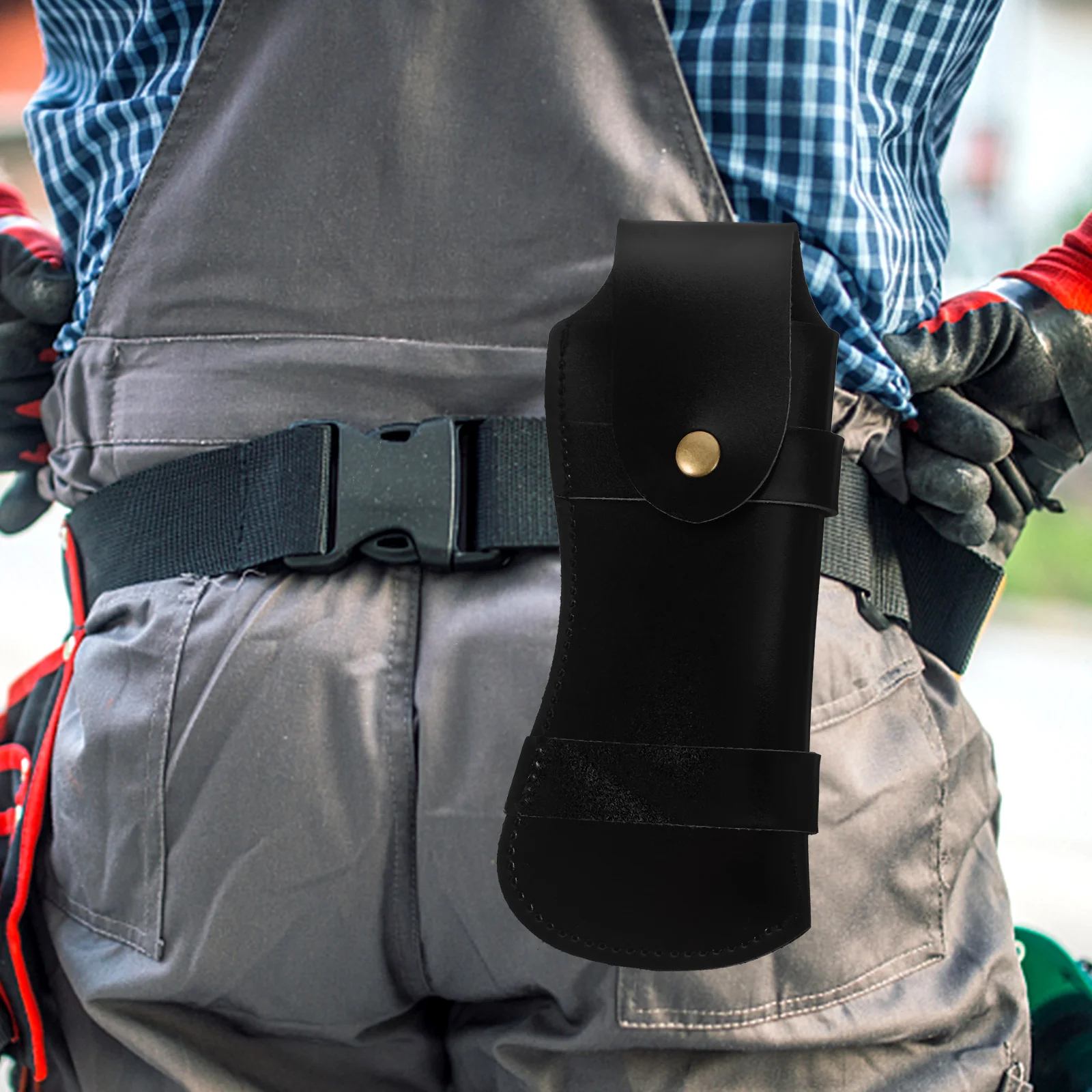 

Universal Sleeve Black PU Sheath Household Protector Outdoor Camping BBQ Gift Parent Chef Friend Birthday