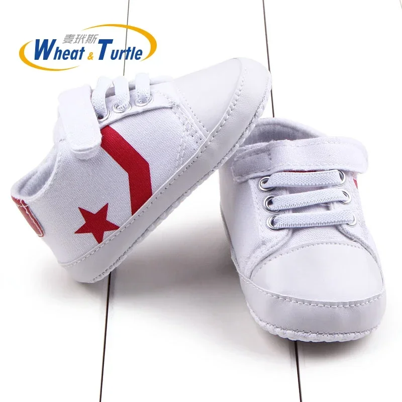 Newborn Toddler Lace-UP Non-Slip Sole Baby Shoes Boy And Girls Leisure Sport  Spring Autumn Infant First Walkers