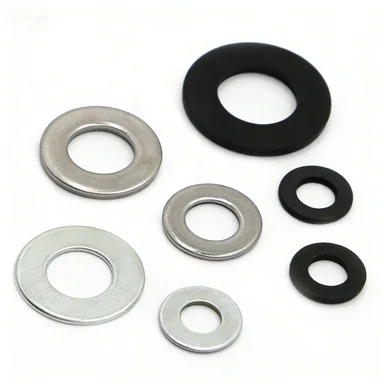 M2 M2.5 M3 M4 M5 M6 M8 M10 M12 M16-M24 304 Stainless Steel Black White Zinc-plated Flat Washer Plain Washer Flat Gasket Rings