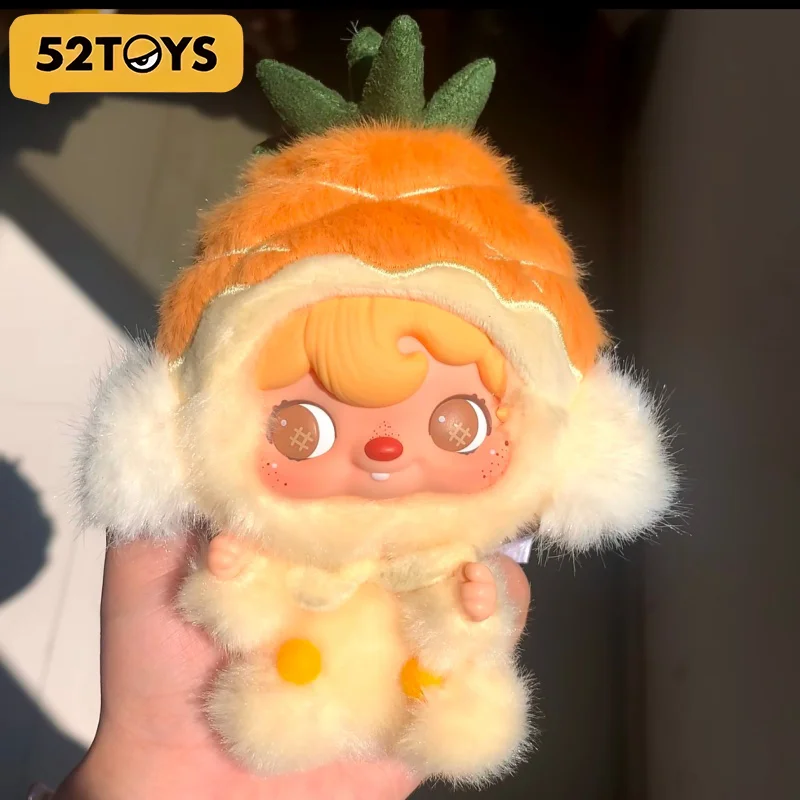 Original 52Toys Limited Edition Small Pineapple Plush Pendant Hanging Card Handmade Trendy Bag Pendant Cute Gift