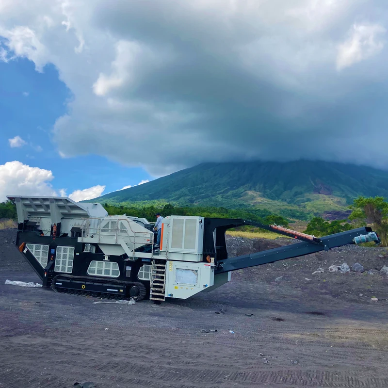 Crawler Mobile Cone Crusher AC Motor Bearing Capacity 400(t/h) Discharge Range 44 Total Power 318kw Max Feed Size 210mm