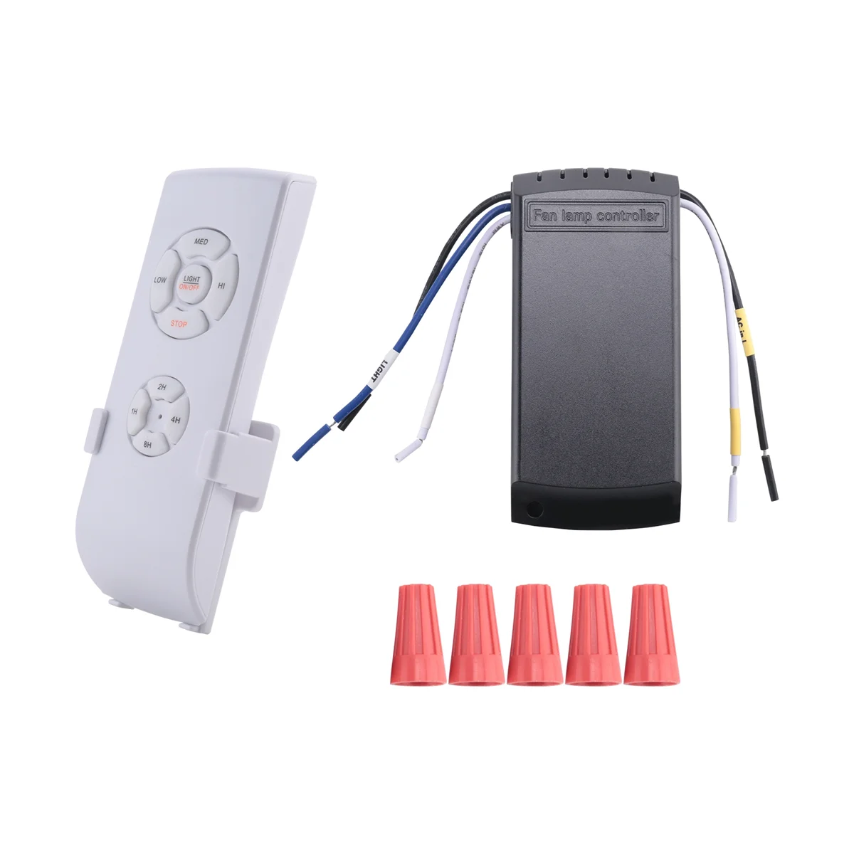 A03V Universal เพดานพัดลมโคมไฟรีโมทคอนโทรลชุด AC 220V การตั้งค่าเวลาสวิทช์ปรับความเร็วลมเครื่องส่งสัญญาณ