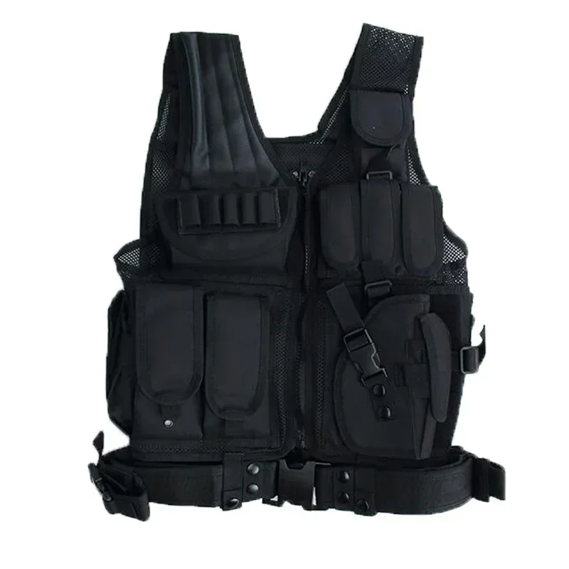 Chaleco táctico MOLLE ajustable para seguridad, caza y Airsoft - imagen 5