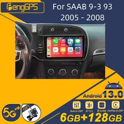 Saab 9-3 93 2005-2008用カーラジオ,メディアプレーヤー,ステレオレシーバー,2DIN,android,GPSナビゲーション,ナビ,ラジオ,車用