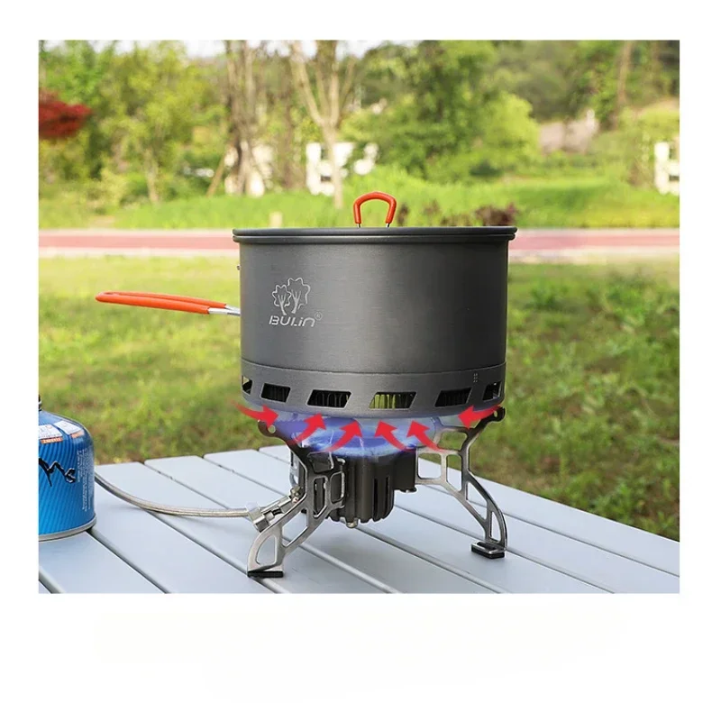 2024 Outdoor 2-3 Person Camping Heat Exchanger Pot S2500 Portable Cookware Pot 1.5/2.1L Energy Saving Quick Heating Pot