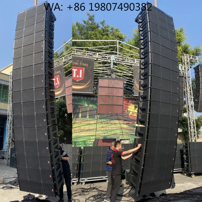Dual 12 Inch Three-Way Portable Line Array Speaker High Quality Audio System for Outdoor Concert Stage Shows