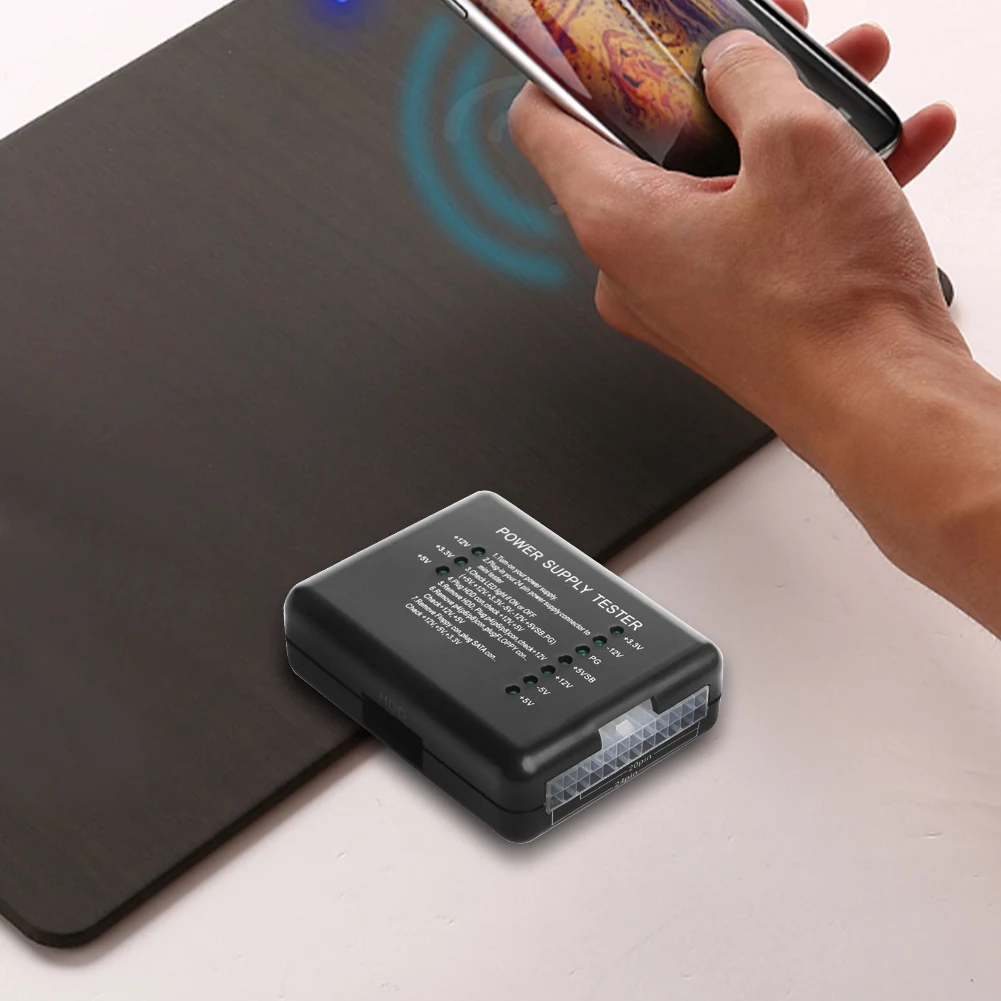 

ПК 20 24-контактный тестер питания, светодиодный тестер для блока питания ATX SATA, измеритель жесткого диска, 12 В, 5 В, 3,3 В