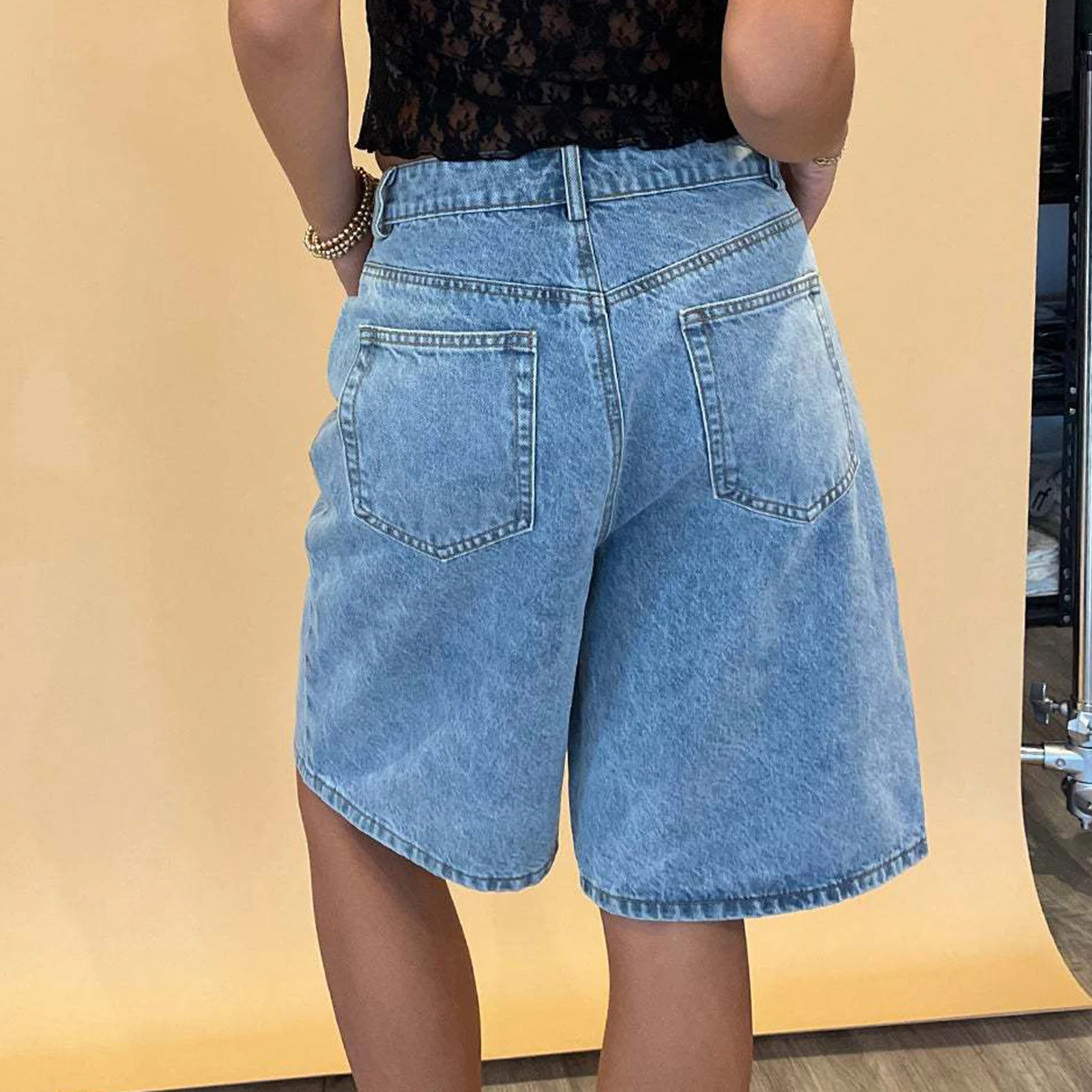 2024 Summer New Black and White High Waist Denim Shorts For Women Fashion Sexy Slim Fit Stretch Jeans Shorts S-2XL