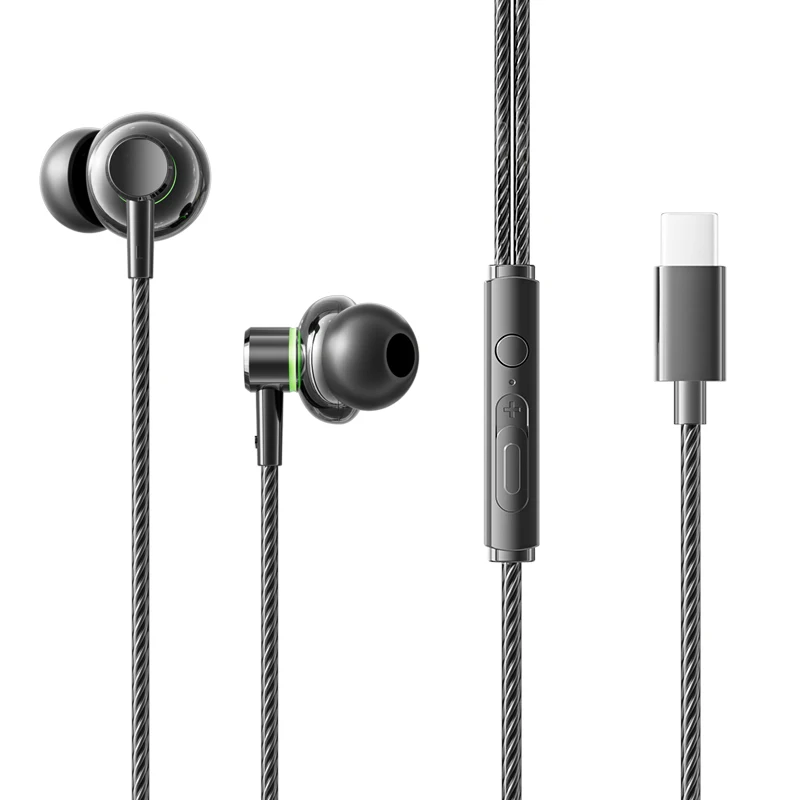 Auriculares Intrauditivos con Cable Acer de 3.5mm/Tipo-C, Audio HD con Bajos Potentes, Auriculares Intrauditivos Ligeros con Cable, Compatibles con Android y Laptops