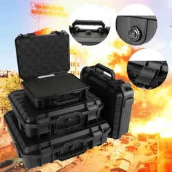 Shockproof Briefcase Protective Case Toolkit Safety Protector Organizer Hardware Padded Toolbox with Sponge Storage Tool Case