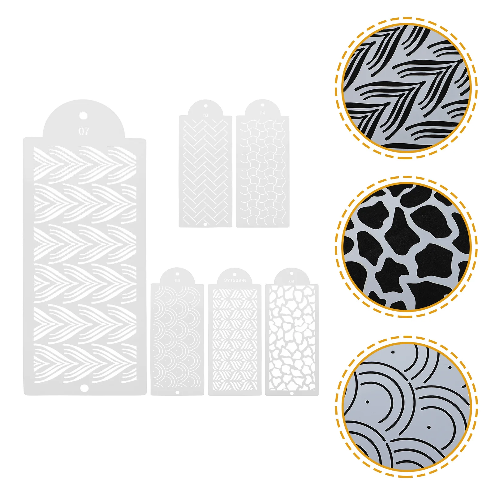 6 قطع من الإستنسل البلاستيكية للحرف اليدوية للرسم DIY إكسسوارات سجل القصاصات ومستلزمات الرسم الفنية #1