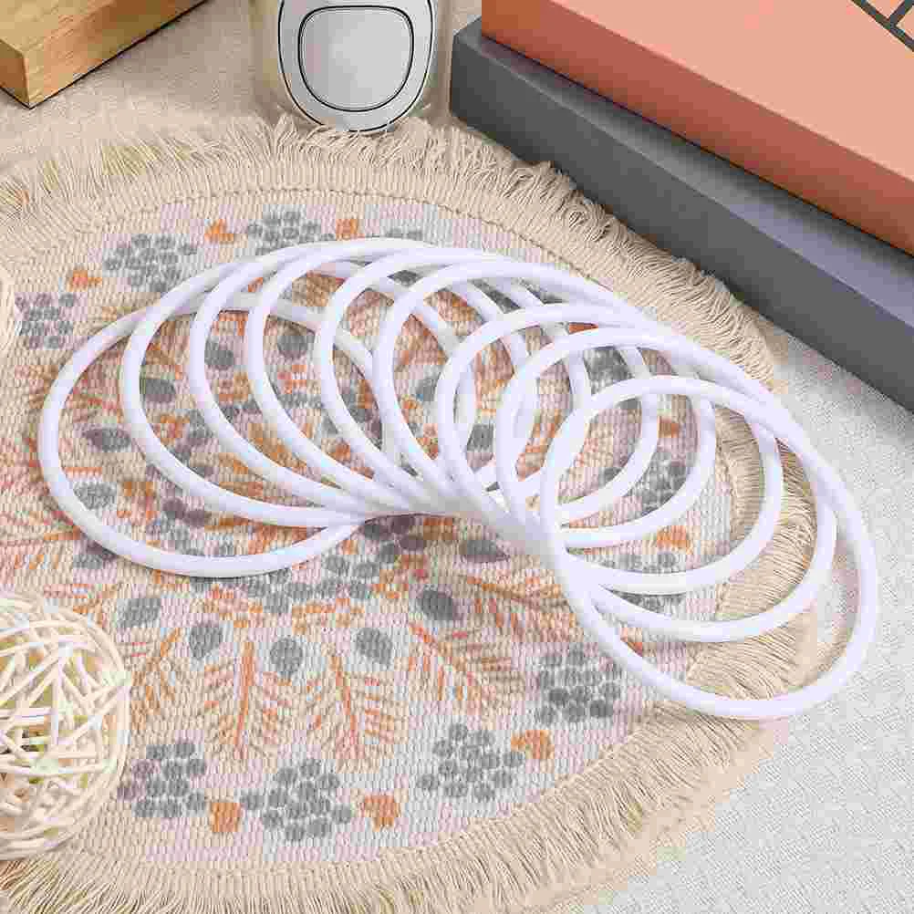 30 Pcs Dream Catcher Accessories Plastic Rings for Crafts Hoops Cross Stitch Needlework