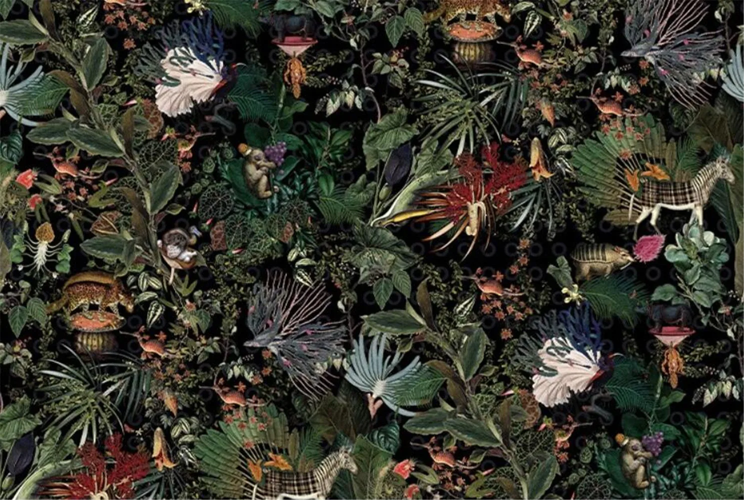 American animal 3d wallpaper, background wall, TV wall paper, French bedroom, dining room, retro mural papel de parede