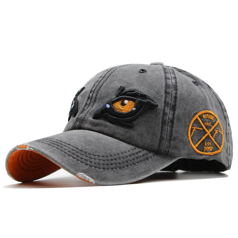 1 قطعة قبعات البيسبول القطنية المغسولة للنساء الرجال النسر العين التطريز Snapback قبعة خمر أبي قبعة الرياضة في الهواء الطلق Casquette