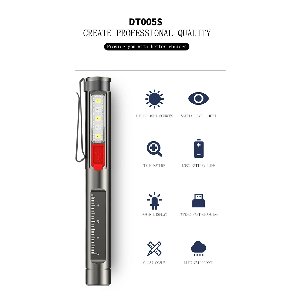 Medical Pen Light Emergency First Aid Work Inspection LED Flashlight Professional Medical Torch Lamp Doctor Nurse Pen Lighting