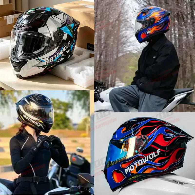 

MOTOWOLF H1 Motorcycle Helmet Men's and Women's Four Seasons Safe Wear Resistant and Fall Proof Equipment