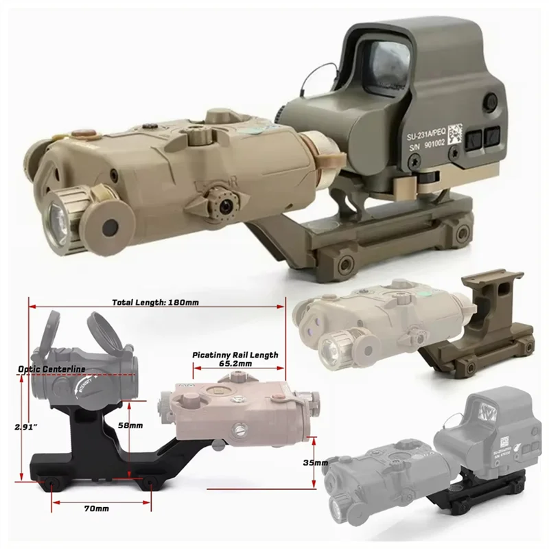 

Tactical Hunting GBRS Group Type Tactical Group Type Hydra Mount Risers For Red Dot And Laser Flashligh