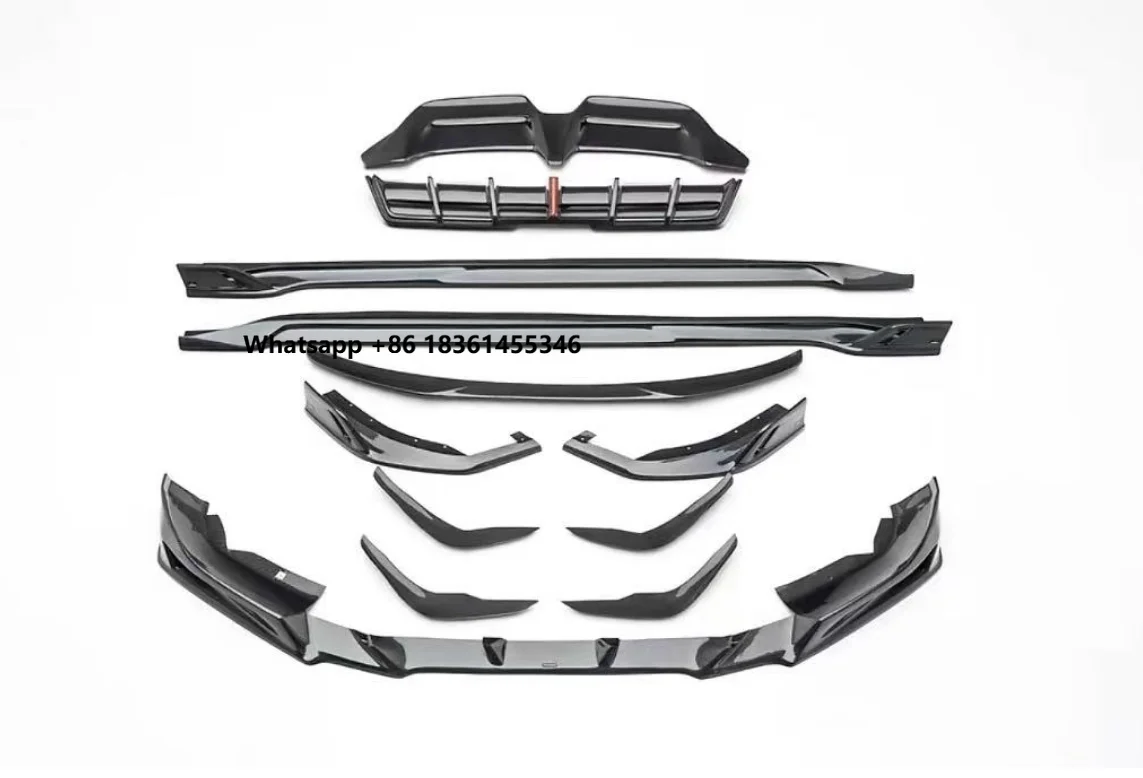 For XM 2023 2024 2025 ReaI Dry Carbon Fiber Bumper Front Lip Rear Lip Side Skirts Tail Wing Wind Knife Baojiao Spoiler Kit