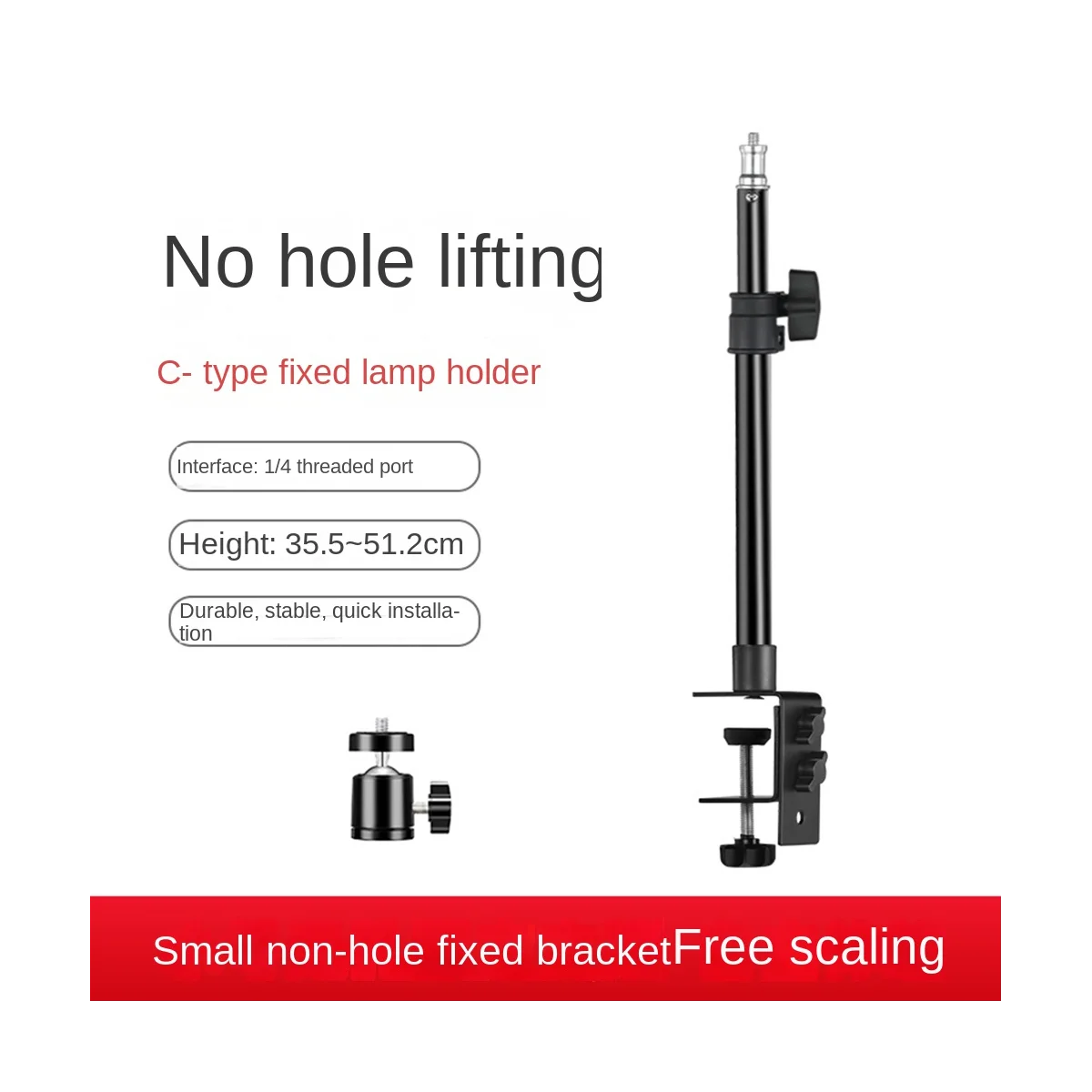 カメラデスクマウントC三脚クランプデスクマウントライトスタンド付き