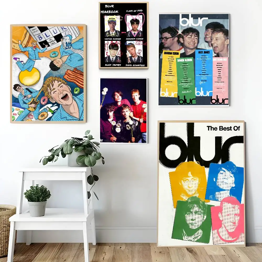 الفرقة Musik مغني الراب طمس كلاسيكي خمر الملصقات الديكور اللوحة جدار الفن ورق الكرافت الأبيض Kawaii غرفة ديكور