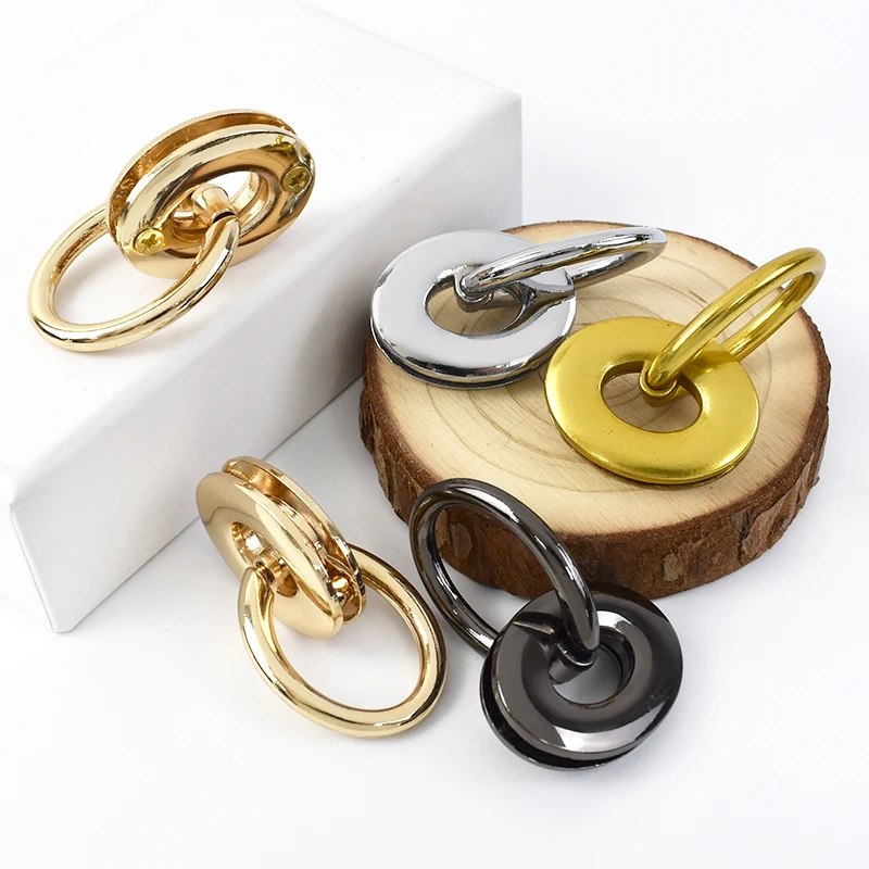 

5/10Pcs 25*32mm Metal Buckles Accessories for Handbags Bag Side Eyelet Screw Clasp Pocket Hanger Connector Luggage O Ring Buckle