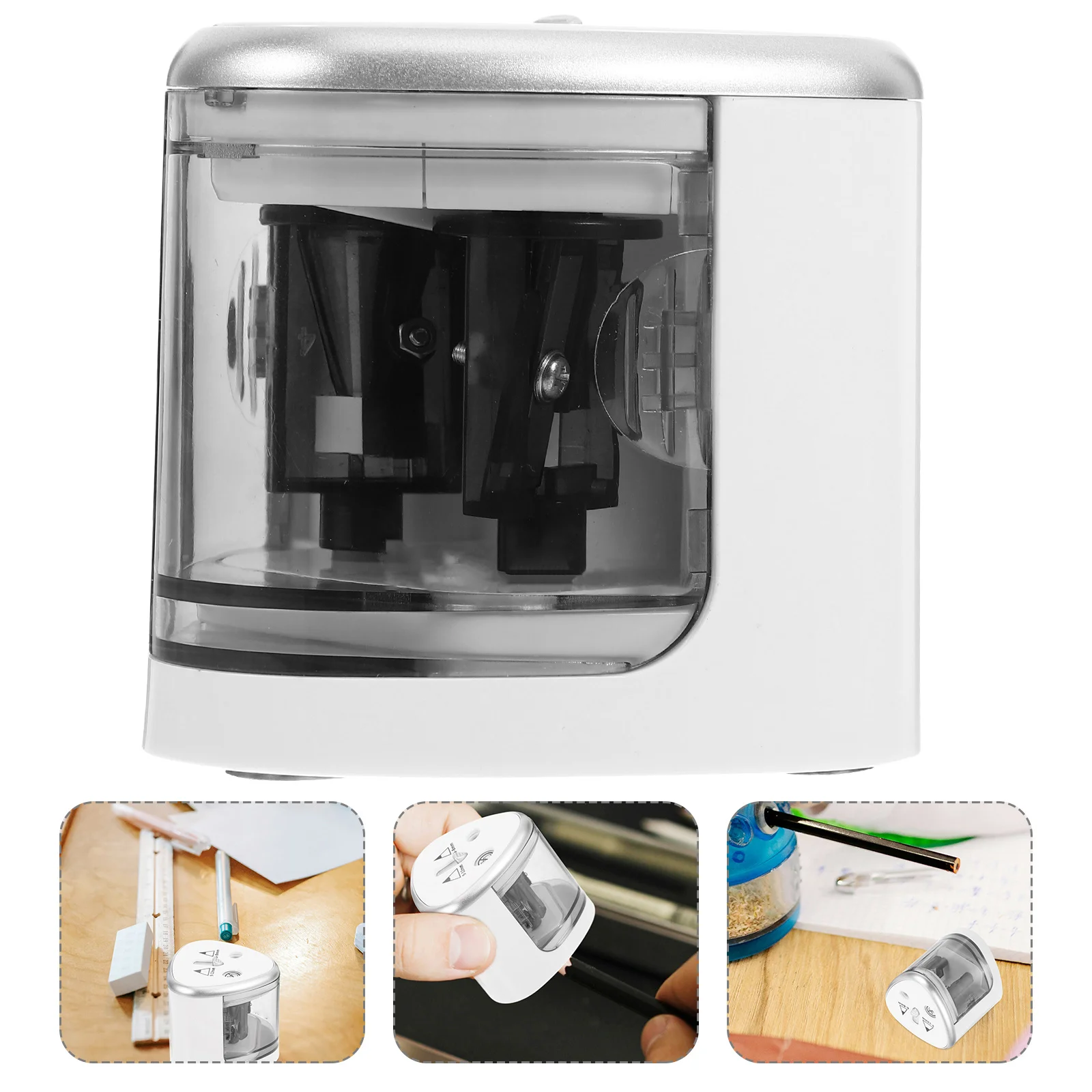 

Electric Pencil Sharpener Automatic Dual Hole 6-8Mm 9-12Mm Heavy Duty Operated Portable For Art Students Office