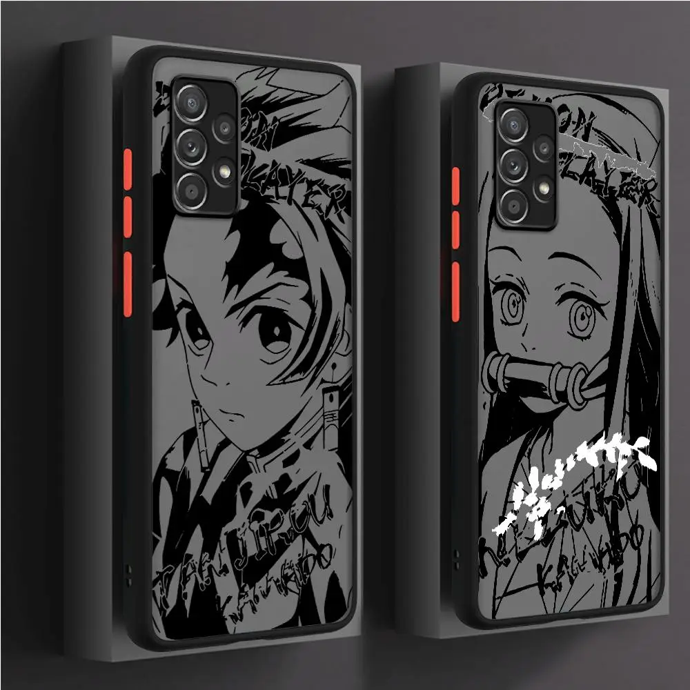 Anime Demon Slayer Phone Case for Samsung Galaxy A52 A72 A13 A14 A21s A22 A23 A24 A32 A33 A34 A50 A51 A54 A70 A72 A73 5G Cover