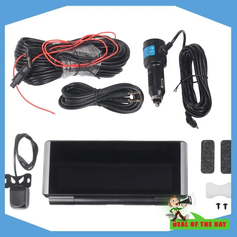 

Portable Car Stereo Radio Carplay Android Auto Mirror Link 6.86Inch Foldable Screen Bluetooth FM Transmitter Camera Easy To Use