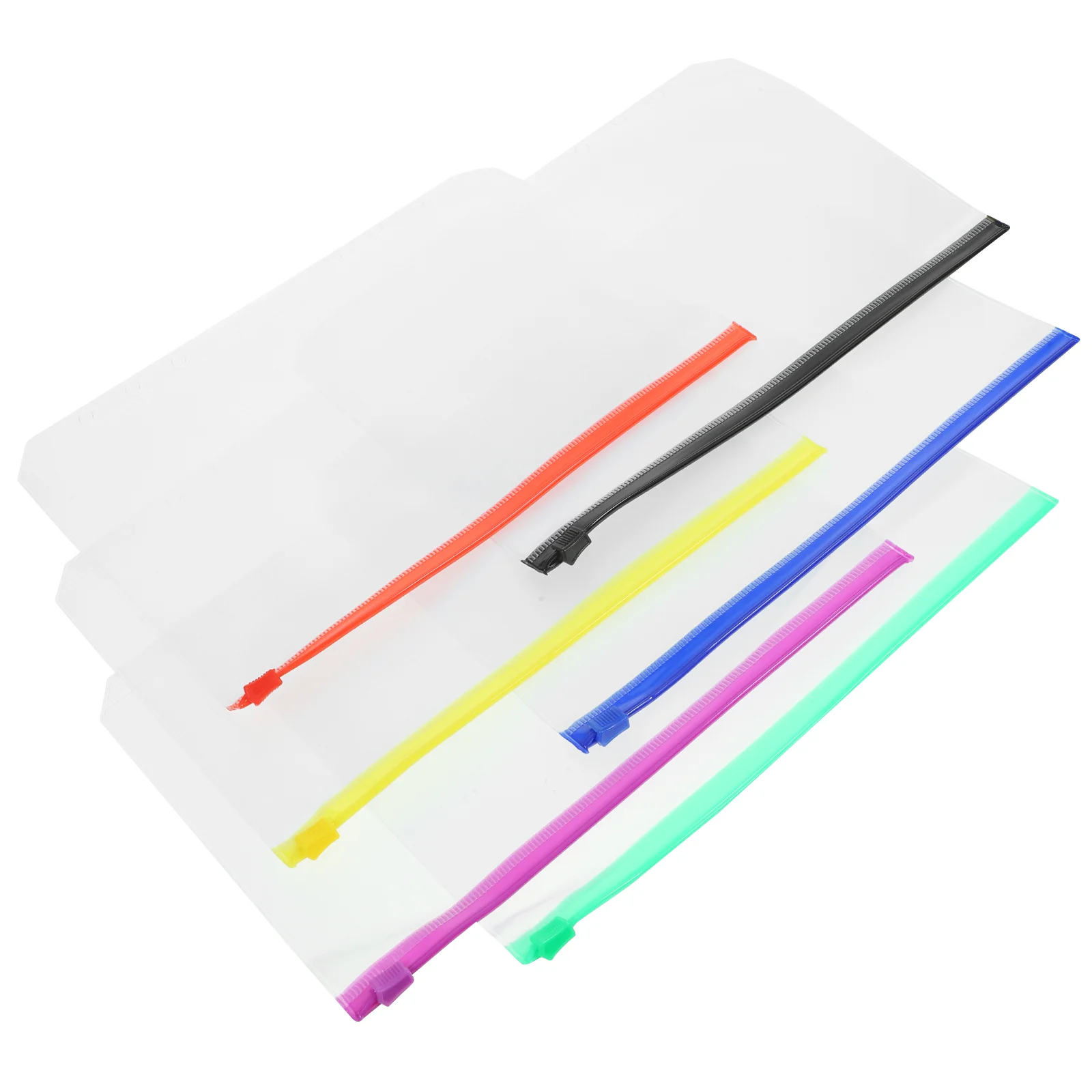 12 Pcs Notebook Storage Document Bag Binder Pocket Notepad Zip Zipper A5 Pockets Pencil Pouch Pvc Thick Extra Refill