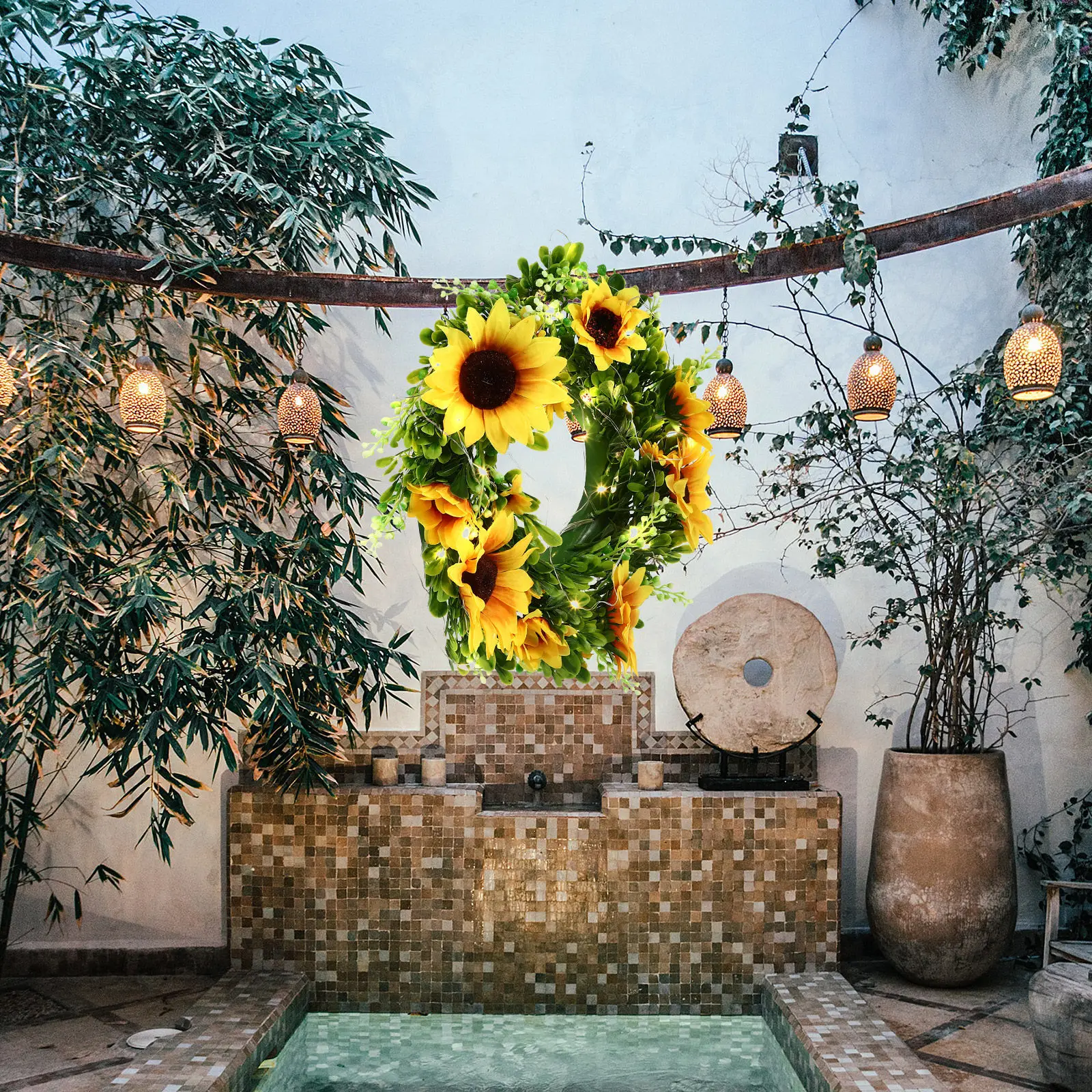 guirlande-lumineuse-led-en-forme-de-tournesol-1-piece-avec-texture-realiste-fleur-artificielle-festive-decoration-suspendue