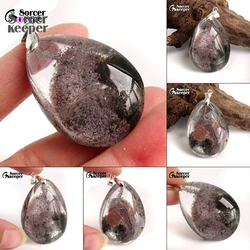 Natural Multicolor Ghost Phantom Quartz Crystal Stone Specimen Healing Pendant Gemstone Home Decor DIY Crafts Material B008