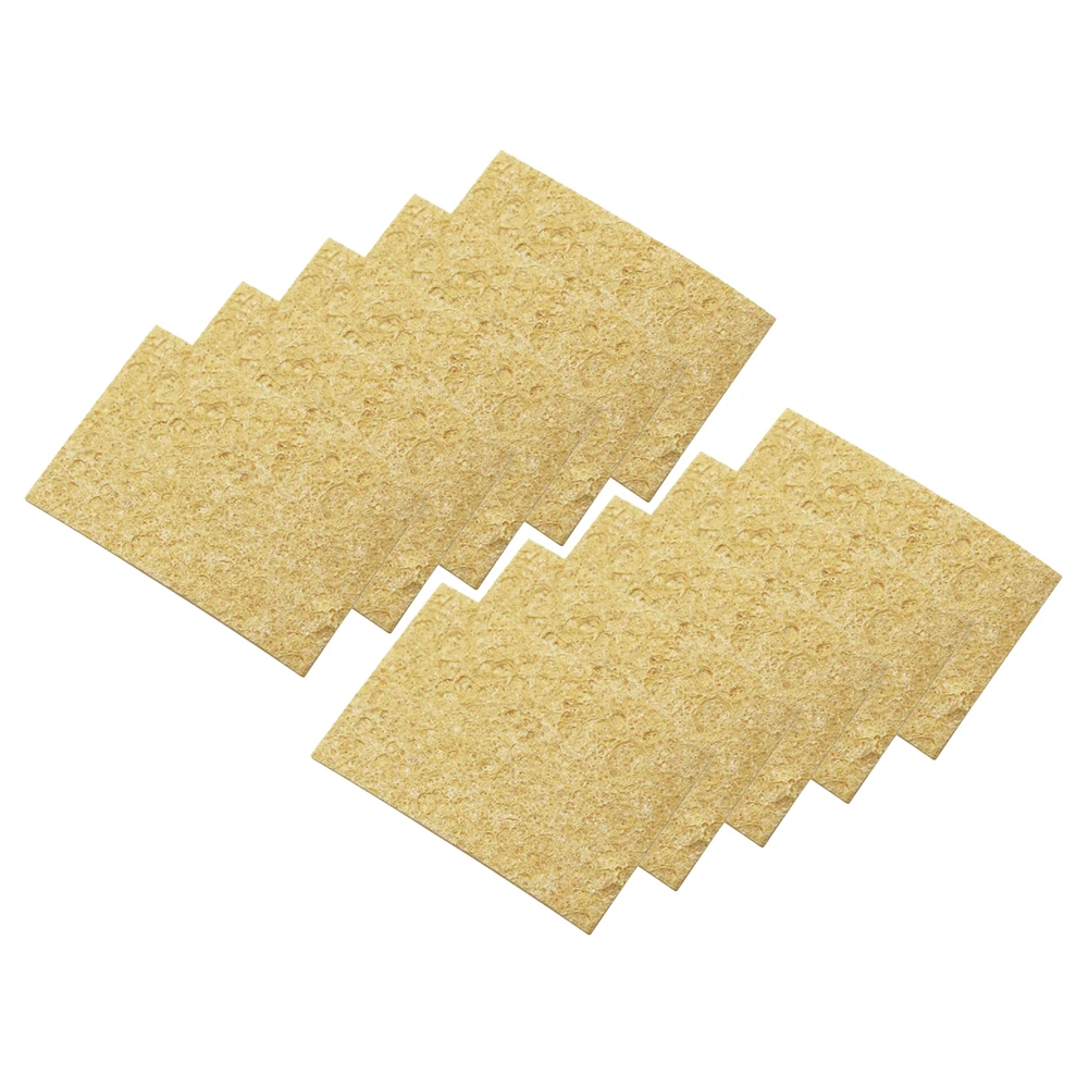 Brand New Cleaning Sponges Soldering Iron Tips 10PCS For PCB Components Clean High Temperature Resistant Replacement