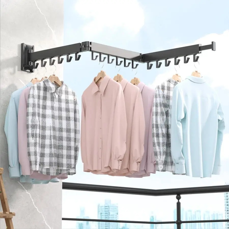 

Rack Clothing,Clothes Drying Rack Wall Mounted,Collapsible Hanging Racks for Laundry,Laundry Drying Rack,Wall Mounted Clothes Ra