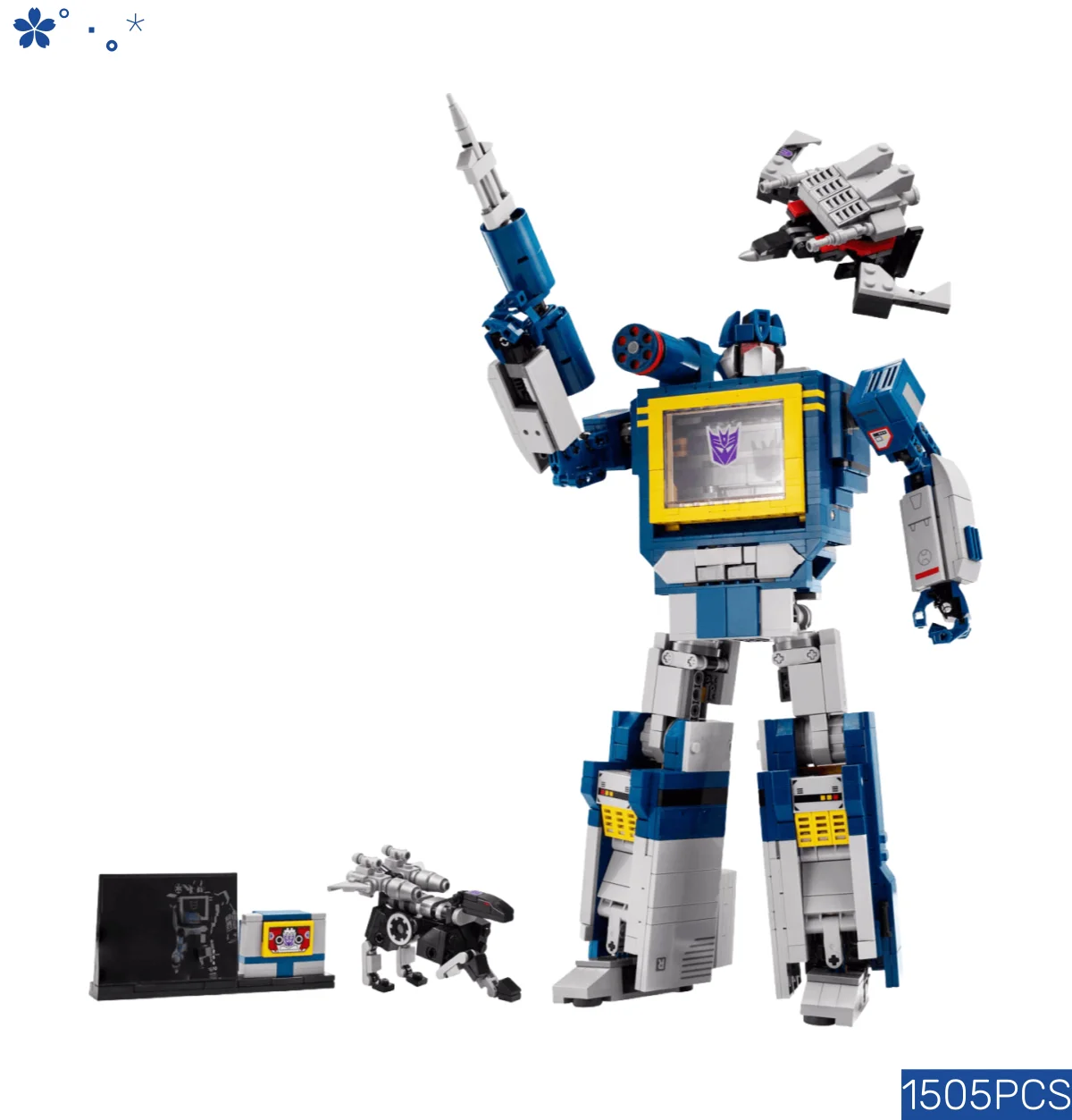 توفير كبير 1505 قطعة Soundwave الأزرق روبوت نموذج اللبنات مجموعة شاحنة سيارة الميكانيكية الطوب للأطفال عيد ميلاد هدية الكريسماس 10358 #1