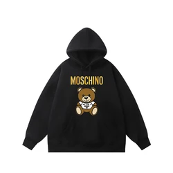 2025 Moschino Men's and Women's Fashion Harajuku Street Art New Autumn and Winter Warm Hoodie High-end Luxury Top K Pop Clothes