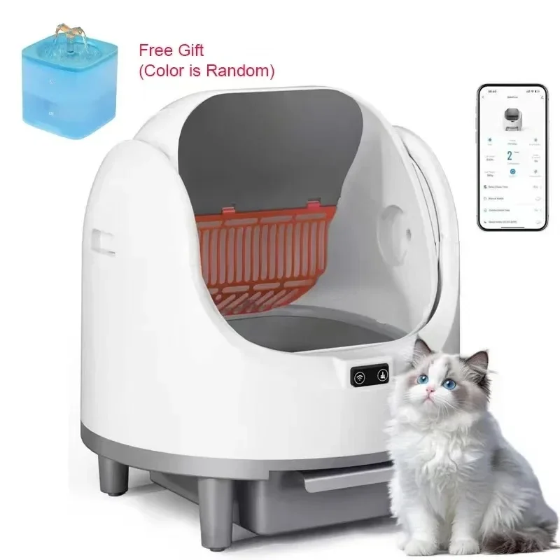 【Best Sale】Smart Intelligent Pet Box Easy To Clean Pet Toilet Automatic Self-Cleaning Semi Closed Pet Box With WI