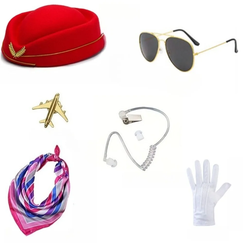PESENAR This is a set of accessories for flight attendants including berets badges etc Suitable for role playing occasions
