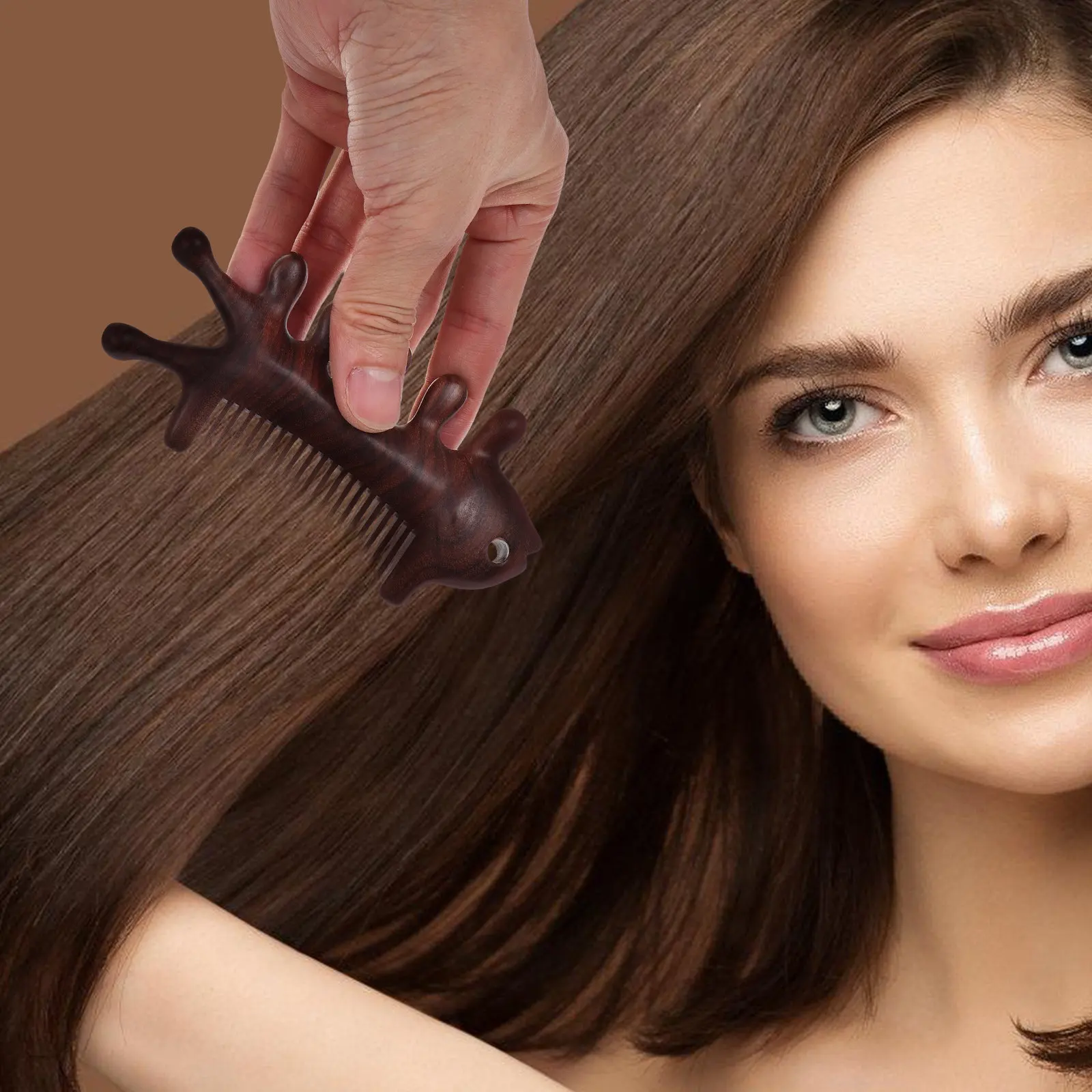 

Natural Sandalwood Double-Sided Convex Concave Massage Comb for Scalp Face Neck Shoulders Acupoint Stimulation Blood Circulation