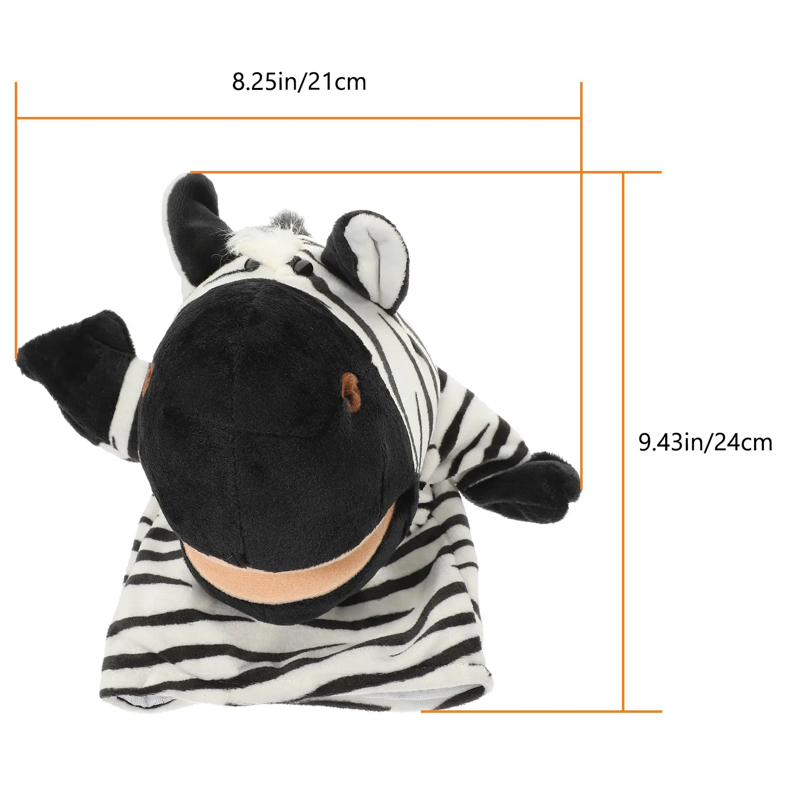 Cartoon Zebra Shape Animal Hand Puppet Soft Comfortable Storytelling Kids Baby Favor Gloves Imaginative Parent Child Interaction